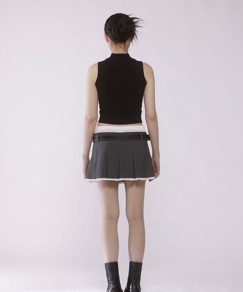 Judin(ジュディン)の「【ベルトSET】Double waist pleats mini skirt【JD】(スカート・レディース・ベージュ/グレー・S/M)」の17枚目の写真