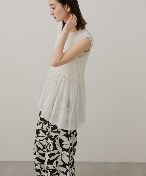 SENSE OF PLACE by URBAN RESEARCH（センスオブプレイスバイアーバンリサーチ）の「2WAYチュニックブラウス（シャツ/ブラウス・レディース・アイボリー/ライトブルー/ブラック・ONE）」の4枚目の写真