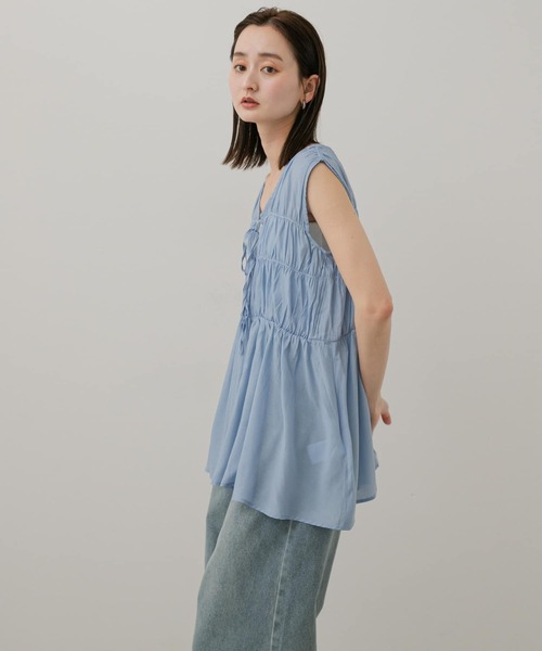 SENSE OF PLACE by URBAN RESEARCH（センスオブプレイスバイアーバンリサーチ）の「2WAYチュニックブラウス（シャツ/ブラウス・レディース・アイボリー/ライトブルー/ブラック・ONE）」の13枚目の写真