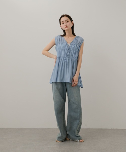 SENSE OF PLACE by URBAN RESEARCH（センスオブプレイスバイアーバンリサーチ）の「2WAYチュニックブラウス（シャツ/ブラウス・レディース・アイボリー/ライトブルー/ブラック・ONE）」の16枚目の写真