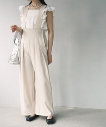 【O'fmus】ハイストラップ ワイドパンツ ofmw25s052