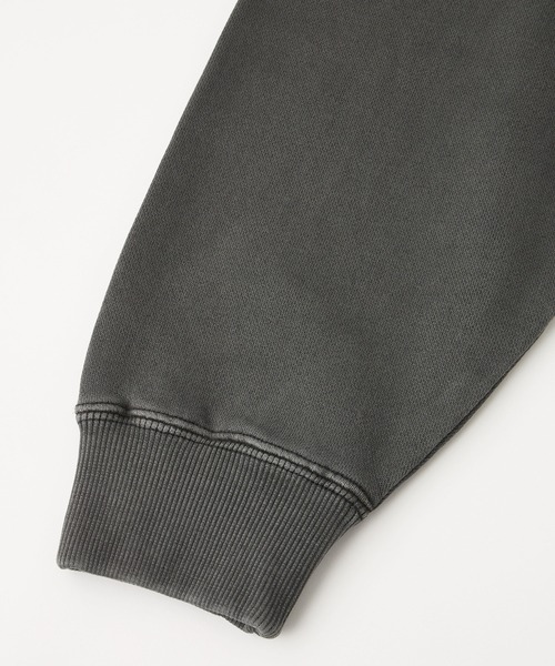 X-girl（エックスガール）の「PIGMENT DYED FACE LABEL ZIP UP SWEAT HOODIE（パーカー・レディース・グレー/ブラック/ブラウン・S/M）」の11枚目の写真