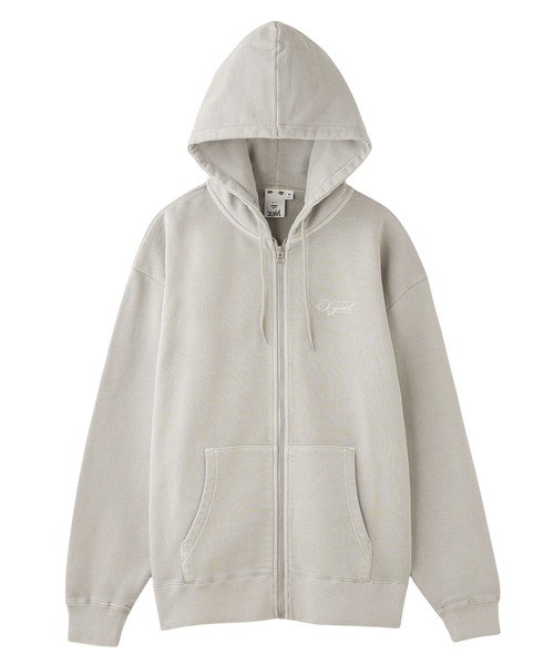 お値下げ！カールトンウェアタバコジャー LOGO PATCH PIGMENT DYED ZIP UP SWEAT HOODIE（パーカー）｜X