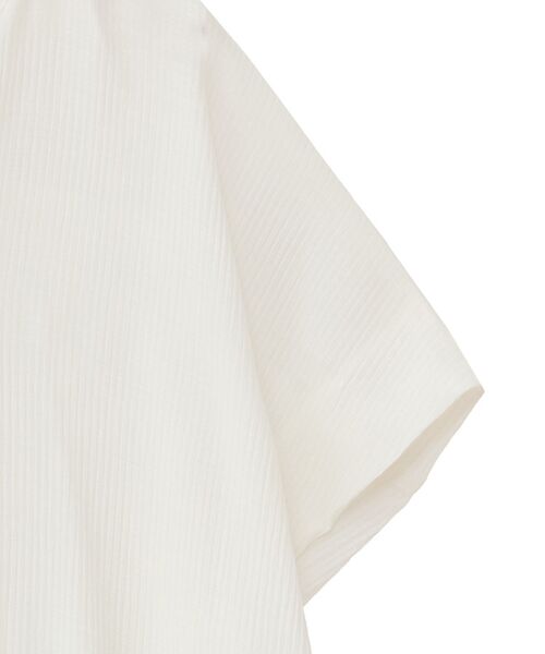 Green　Parks（グリーンパークス）の「半袖シアーシャツワンピース（シャツワンピース・レディース・オレンジ/ブルー/オフホワイト/ブラック・FREE）」の6枚目の写真