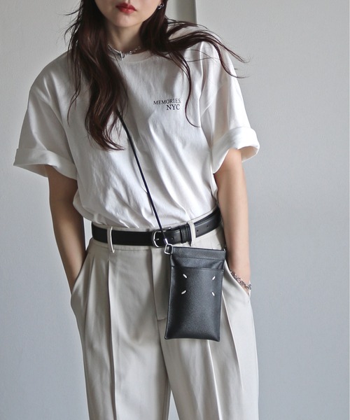 COURO（コウロ）の「グラフィックミックスTシャツ（Tシャツ/カットソー・レディース・クリーム/ネイビー系/ホワイト系/オートミール/ネイビー/ホワイト/ライトグレー系/チャコールグレー・FREE）」の9枚目の写真