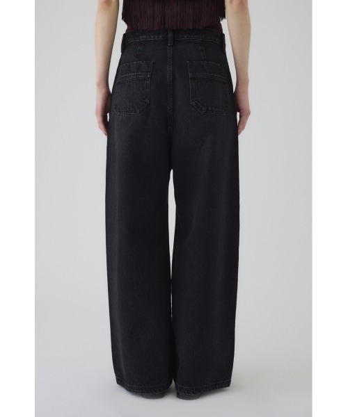 Middle straight black denim ミドルストレートブラックデニム