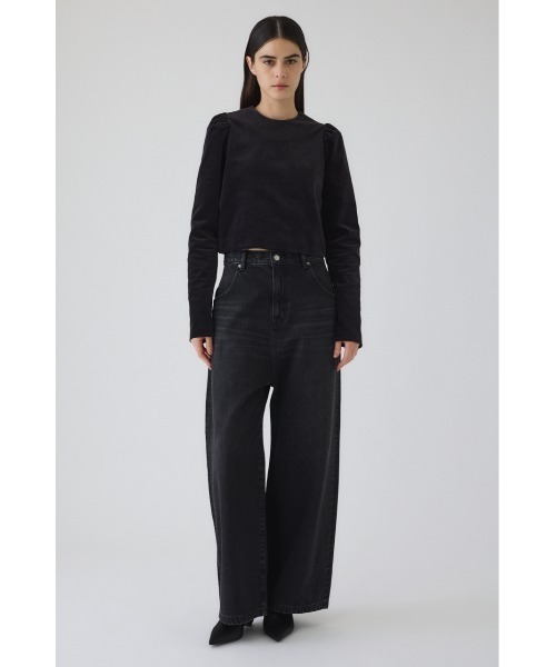 Middle straight black denim ミドルストレートブラックデニム（デニム