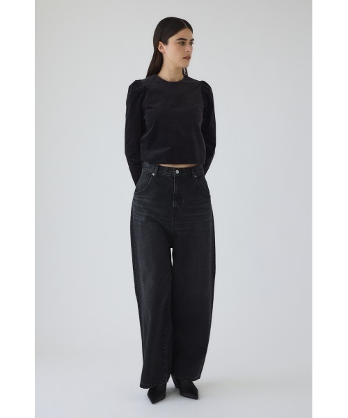 RIM.ARK（リムアーク）の「Middle straight black denim ミドルストレートブラックデニム（デニムパンツ・レディース・ブラック・36/38）」の8枚目の写真