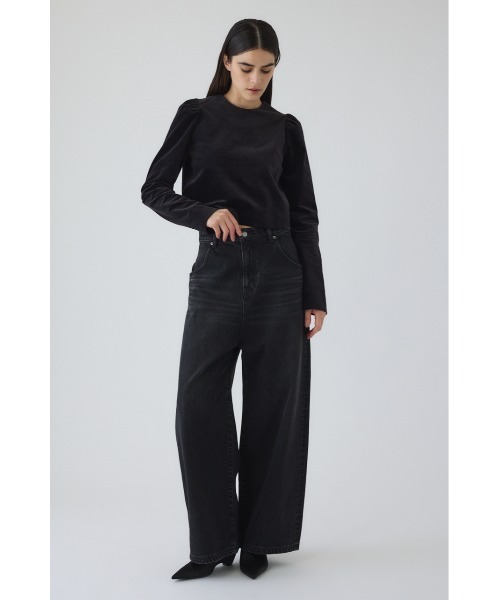 RIM.ARK（リムアーク）の「Middle straight black denim ミドルストレートブラックデニム（デニムパンツ・レディース・ブラック・36/38）」の13枚目の写真