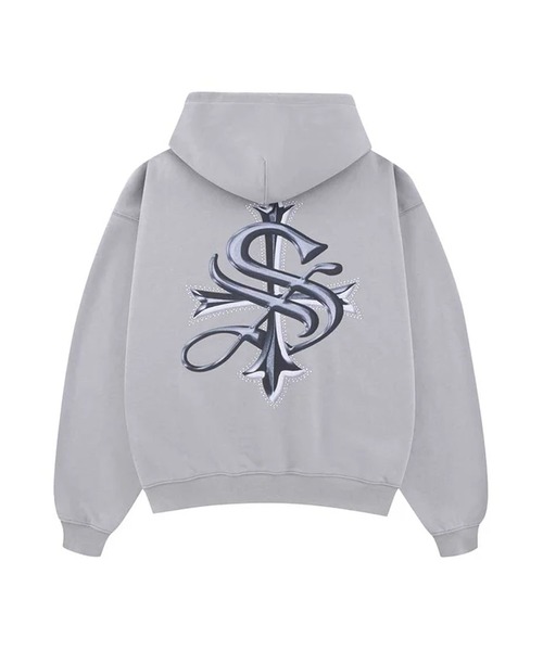 SUPPLIER(サプライヤー)の「SUPPLIER/サプライヤー Chrome Cross Zip Hoodie フーディー(パーカー・メンズ・グレー/ブラック・XL/S/M/L)」の4枚目の写真