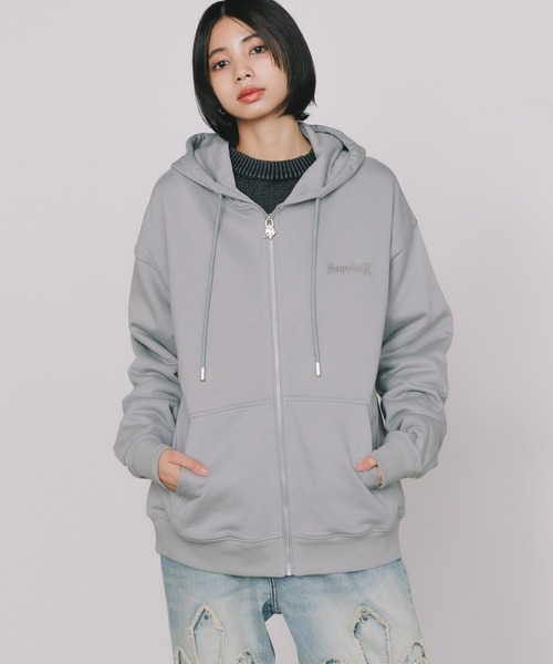 SUPPLIER(サプライヤー)の「SUPPLIER/サプライヤー Chrome Cross Zip Hoodie フーディー(パーカー・メンズ・グレー/ブラック・XL/S/M/L)」の7枚目の写真