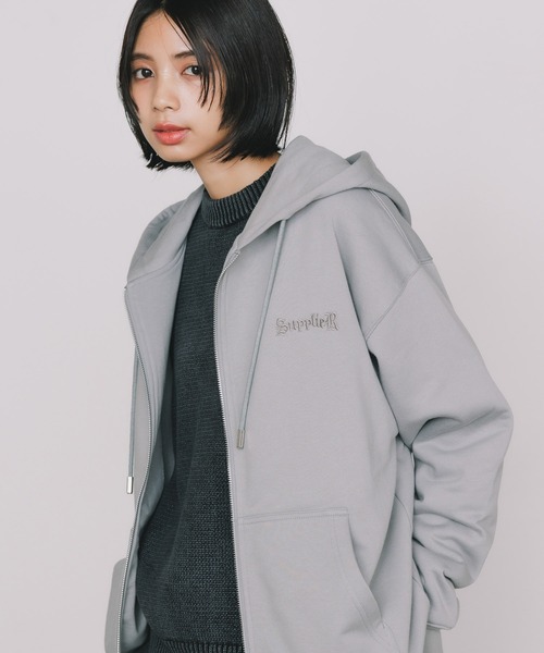 SUPPLIER(サプライヤー)の「SUPPLIER/サプライヤー Chrome Cross Zip Hoodie フーディー(パーカー・メンズ・グレー/ブラック・XL/S/M/L)」の8枚目の写真