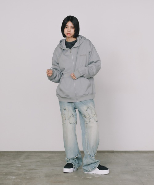 SUPPLIER(サプライヤー)の「SUPPLIER/サプライヤー Chrome Cross Zip Hoodie フーディー(パーカー・メンズ・グレー/ブラック・XL/S/M/L)」の10枚目の写真