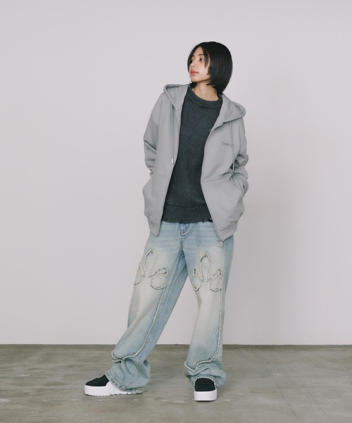 SUPPLIER(サプライヤー)の「SUPPLIER/サプライヤー Chrome Cross Zip Hoodie フーディー(パーカー・メンズ・グレー/ブラック・XL/S/M/L)」の11枚目の写真
