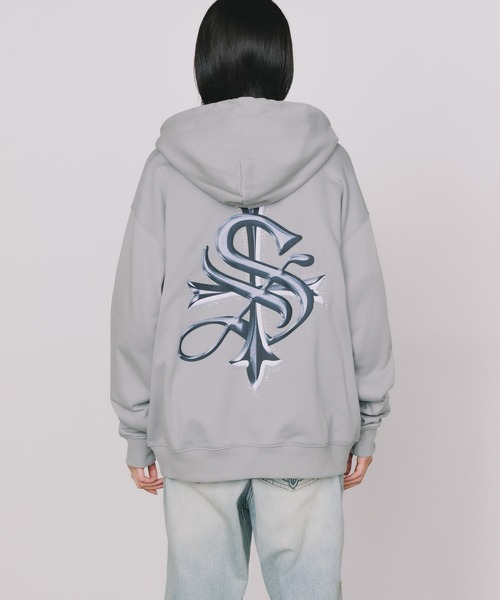 SUPPLIER(サプライヤー)の「SUPPLIER/サプライヤー Chrome Cross Zip Hoodie フーディー(パーカー・メンズ・グレー/ブラック・XL/S/M/L)」の19枚目の写真