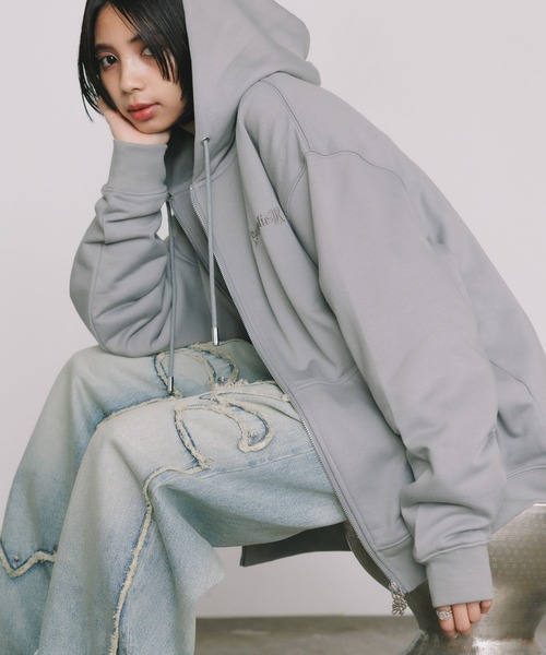 SUPPLIER(サプライヤー)の「SUPPLIER/サプライヤー Chrome Cross Zip Hoodie フーディー(パーカー・メンズ・グレー/ブラック・XL/S/M/L)」の21枚目の写真