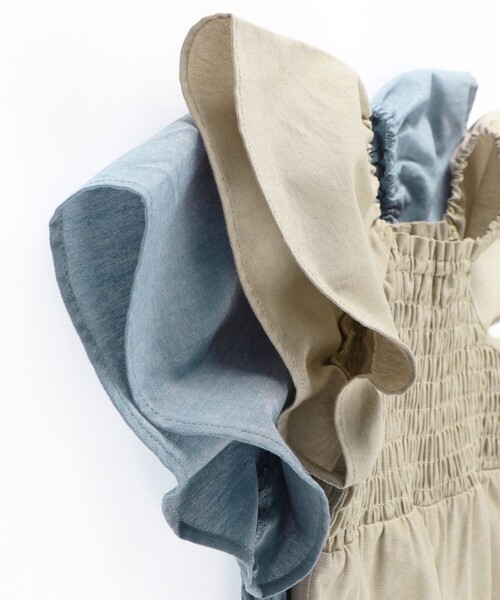 BRANSHES（ブランシェス）の「【プチレディ】オールインワン（サロペット/オーバーオール・キッズ・ブラウン/サックスブルー・140/130/100/90/120/150/110）」の13枚目の写真