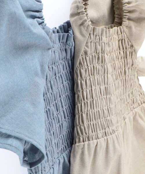 BRANSHES（ブランシェス）の「【プチレディ】オールインワン（サロペット/オーバーオール・キッズ・ブラウン/サックスブルー・140/130/100/90/120/150/110）」の14枚目の写真