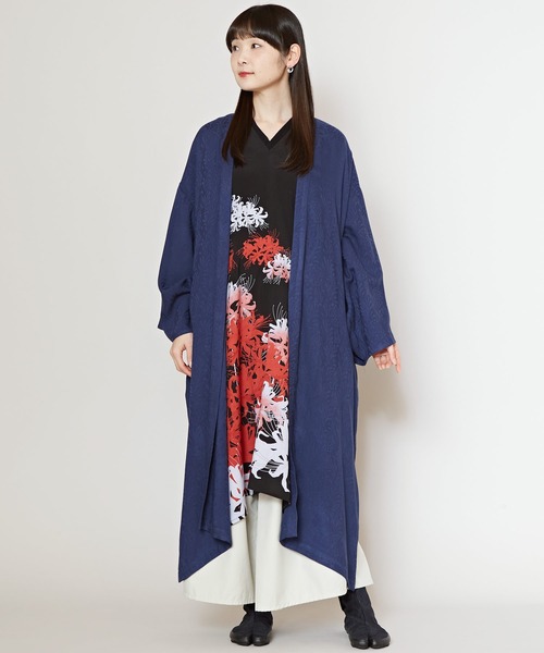カーディガン 「カヤ」菊薫るUV長羽織 レディース カヤ カーディガン 「カヤ」菊薫るUV長羽織 レディース
