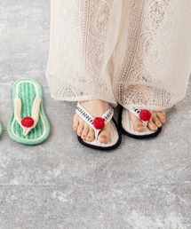 MILLION CARATS（ミリオンカラッツ）の「モチーフで心も足元も弾む♪パッと気分が上がる“彩り”と、素足に“やさしい履き心地”がうれしい、カラフル可愛いコットンサンダル（サンダル）」