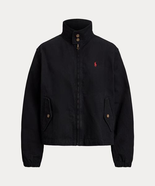 Polo by Ralph Lauren ブラックコットンジャンパー コットン キャンバス ジャケット（ブルゾン）｜POLO RALPH LAUREN