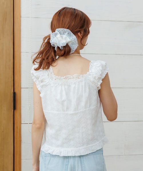 flower（フラワー）の「ビッグフラワーシュシュ（シュシュ・レディース・イエロー/パープル・FREE）」の4枚目の写真