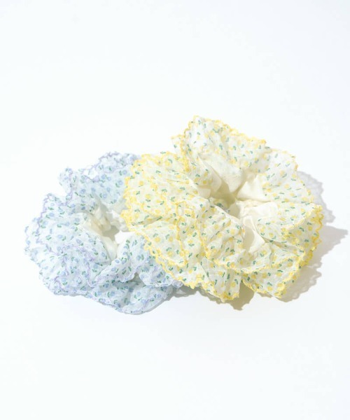 flower（フラワー）の「ビッグフラワーシュシュ（シュシュ・レディース・イエロー/パープル・FREE）」の7枚目の写真