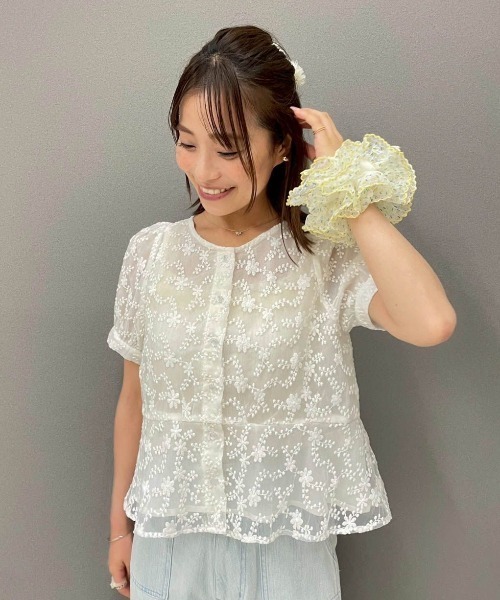 flower(フラワー)の「ビッグフラワーシュシュ(シュシュ・レディース・イエロー/パープル/ピンク・FREE)」の21枚目の写真