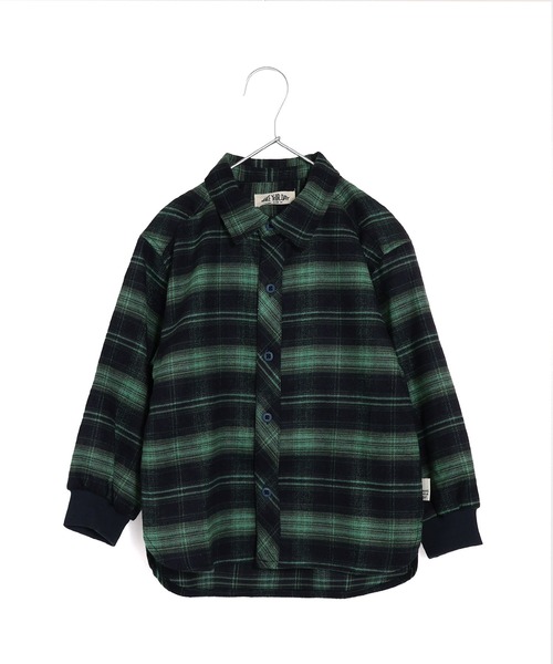 MAKE YOUR DAY（メイクユアデイ）の「無地とチェックのスタンダード長袖シャツ■80～140cm（シャツ/ブラウス・キッズ・ブラック/オフホワイト/ネイビー/ブラウン・140/120/110/100/90/80/130）」の4枚目の写真