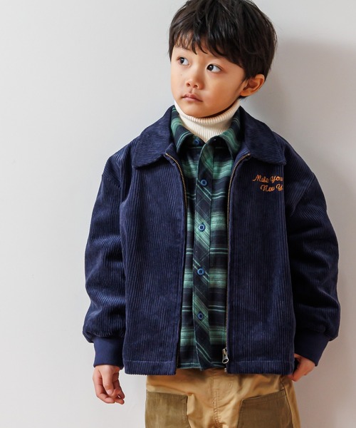 MAKE YOUR DAY（メイクユアデイ）の「無地とチェックのスタンダード長袖シャツ■80～140cm（シャツ/ブラウス・キッズ・ブラック/オフホワイト/ネイビー/ブラウン・140/120/110/100/90/80/130）」の13枚目の写真