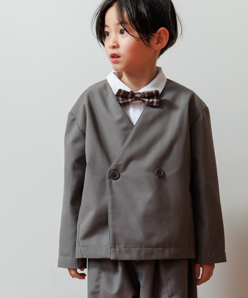 MAKE YOUR DAY（メイクユアデイ）の「無地とチェックのスタンダード長袖シャツ■80～140cm（シャツ/ブラウス・キッズ・ブラック/オフホワイト/ネイビー/ブラウン・140/120/110/100/90/80/130）」の15枚目の写真