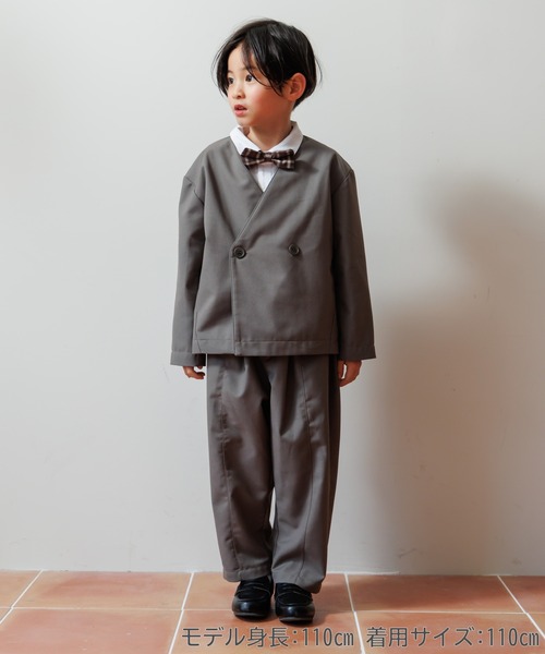 MAKE YOUR DAY（メイクユアデイ）の「無地とチェックのスタンダード長袖シャツ■80～140cm（シャツ/ブラウス・キッズ・ブラック/オフホワイト/ネイビー/ブラウン・140/120/110/100/90/80/130）」の16枚目の写真