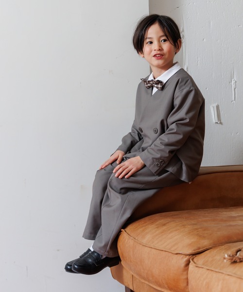 MAKE YOUR DAY（メイクユアデイ）の「無地とチェックのスタンダード長袖シャツ■80～140cm（シャツ/ブラウス・キッズ・ブラック/オフホワイト/ネイビー/ブラウン・140/120/110/100/90/80/130）」の18枚目の写真