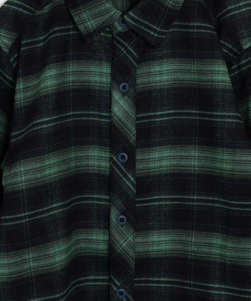 MAKE YOUR DAY（メイクユアデイ）の「無地とチェックのスタンダード長袖シャツ■80～140cm（シャツ/ブラウス・キッズ・ブラック/オフホワイト/ネイビー/ブラウン・140/120/110/100/90/80/130）」の20枚目の写真