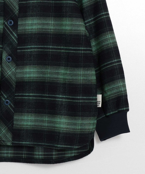 MAKE YOUR DAY（メイクユアデイ）の「無地とチェックのスタンダード長袖シャツ■80～140cm（シャツ/ブラウス・キッズ・ブラック/オフホワイト/ネイビー/ブラウン・140/120/110/100/90/80/130）」の21枚目の写真