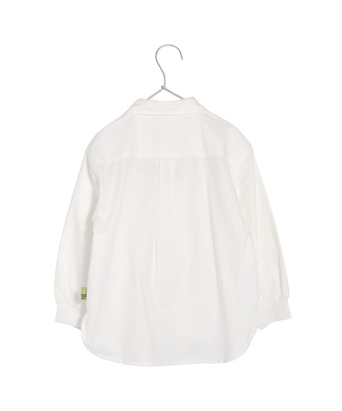 MAKE YOUR DAY（メイクユアデイ）の「無地とチェックのスタンダード長袖シャツ■80～140cm（シャツ/ブラウス・キッズ・ブラック/オフホワイト/ネイビー/ブラウン・140/120/110/100/90/80/130）」の5枚目の写真