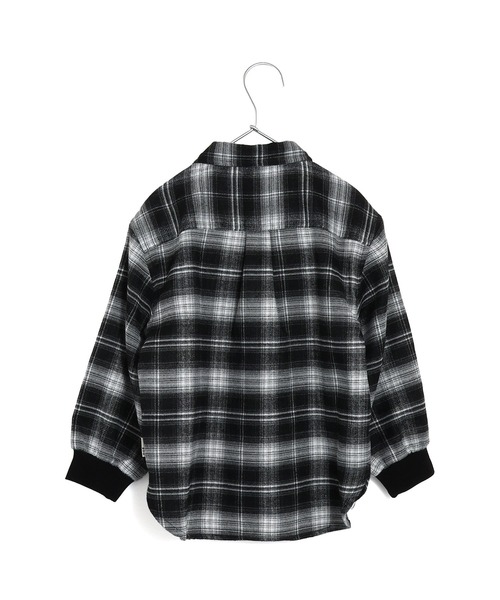 MAKE YOUR DAY（メイクユアデイ）の「無地とチェックのスタンダード長袖シャツ■80～140cm（シャツ/ブラウス・キッズ・ブラック/オフホワイト/ネイビー/ブラウン・140/120/110/100/90/80/130）」の7枚目の写真