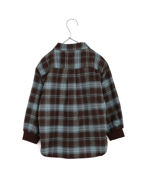 MAKE YOUR DAY（メイクユアデイ）の「無地とチェックのスタンダード長袖シャツ■80～140cm（シャツ/ブラウス・キッズ・ブラック/オフホワイト/ネイビー/ブラウン・140/120/110/100/90/80/130）」の8枚目の写真