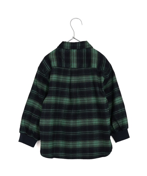 MAKE YOUR DAY（メイクユアデイ）の「無地とチェックのスタンダード長袖シャツ■80～140cm（シャツ/ブラウス・キッズ・ブラック/オフホワイト/ネイビー/ブラウン・140/120/110/100/90/80/130）」の9枚目の写真