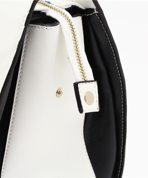 OUTLET（アウトレット）の「【Chez toi】カラーエッジボストンBAG（ボストンバッグ・レディース・ホワイト・FREE）」の6枚目の写真