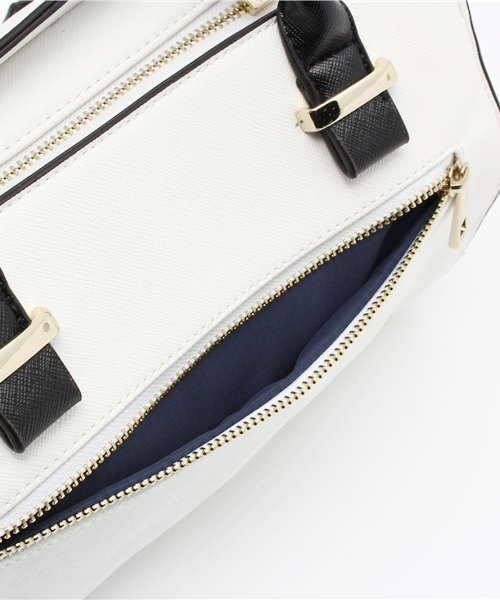 OUTLET（アウトレット）の「【Chez toi】カラーエッジボストンBAG（ボストンバッグ・レディース・ホワイト・FREE）」の7枚目の写真