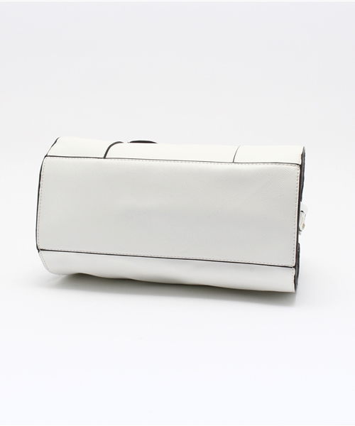 OUTLET（アウトレット）の「【Chez toi】カラーエッジボストンBAG（ボストンバッグ・レディース・ホワイト・FREE）」の8枚目の写真