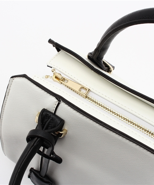 OUTLET（アウトレット）の「【Chez toi】カラーエッジボストンBAG（ボストンバッグ・レディース・ホワイト・FREE）」の9枚目の写真