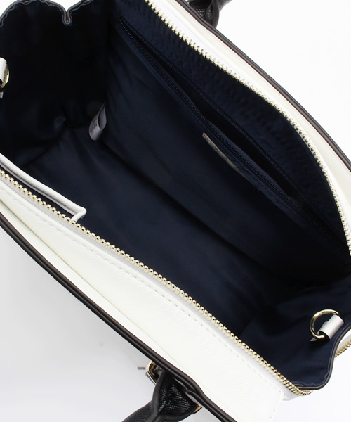 OUTLET（アウトレット）の「【Chez toi】カラーエッジボストンBAG（ボストンバッグ・レディース・ホワイト・FREE）」の10枚目の写真