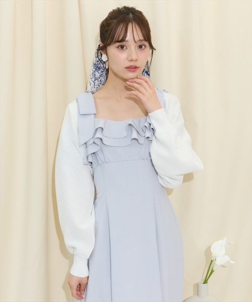 WILLSELECTION（ウィルセレクション）の「ショート丈柄編みボレロ（カーディガン/ボレロ・レディース・オフホワイト/ピンク/レッド/ブラック・FREE）」の6枚目の写真