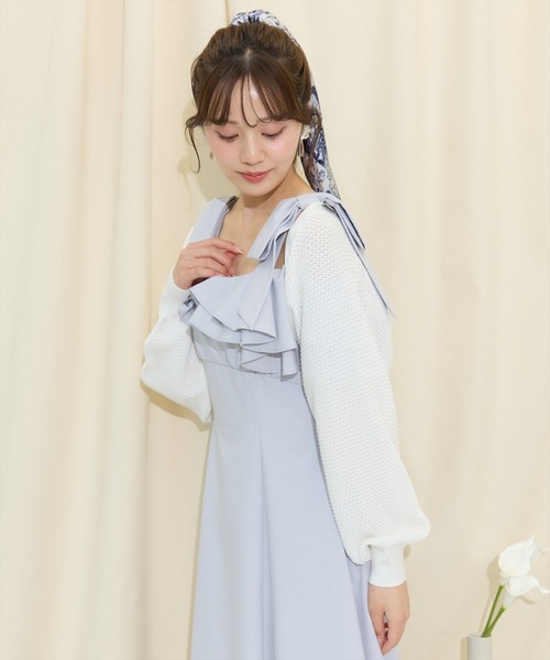 WILLSELECTION（ウィルセレクション）の「ショート丈柄編みボレロ（カーディガン/ボレロ・レディース・オフホワイト/ピンク/レッド/ブラック・FREE）」の10枚目の写真