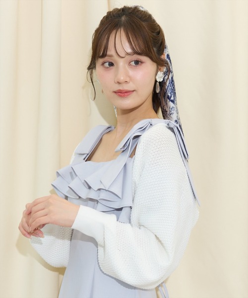 WILLSELECTION（ウィルセレクション）の「ショート丈柄編みボレロ（カーディガン/ボレロ・レディース・オフホワイト/ピンク/レッド/ブラック・FREE）」の11枚目の写真