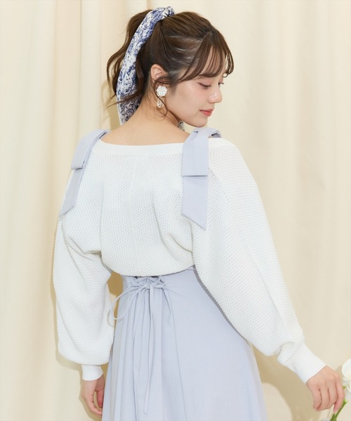 WILLSELECTION（ウィルセレクション）の「ショート丈柄編みボレロ（カーディガン/ボレロ・レディース・オフホワイト/ピンク/レッド/ブラック・FREE）」の13枚目の写真