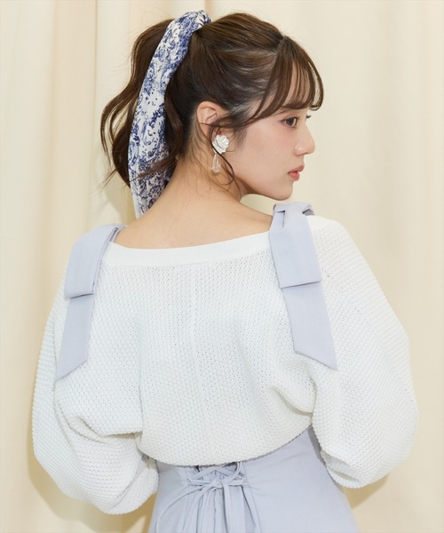 WILLSELECTION（ウィルセレクション）の「ショート丈柄編みボレロ（カーディガン/ボレロ・レディース・オフホワイト/ピンク/レッド/ブラック・FREE）」の14枚目の写真