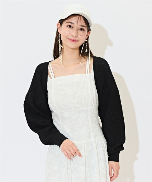 WILLSELECTION（ウィルセレクション）の「ショート丈柄編みボレロ（カーディガン/ボレロ・レディース・オフホワイト/ピンク/レッド/ブラック・FREE）」の19枚目の写真